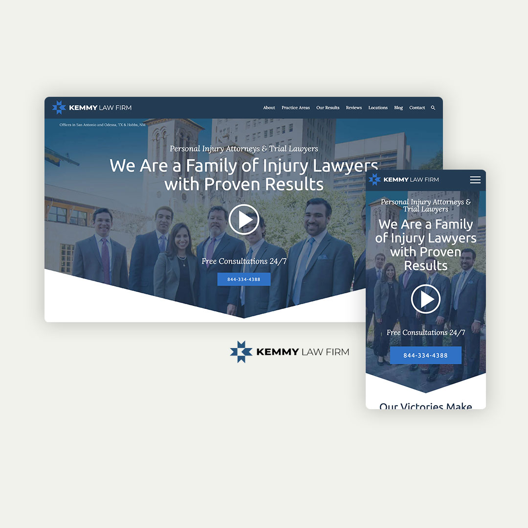 Kemmy Law Firm website mockup